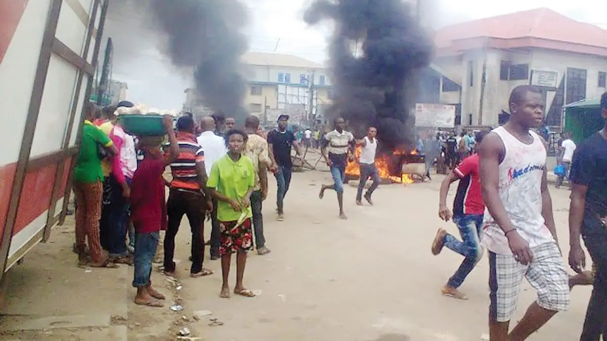 Two Suspected Motorcycle Snatchers Were Burnt To Death In Benue By Mob